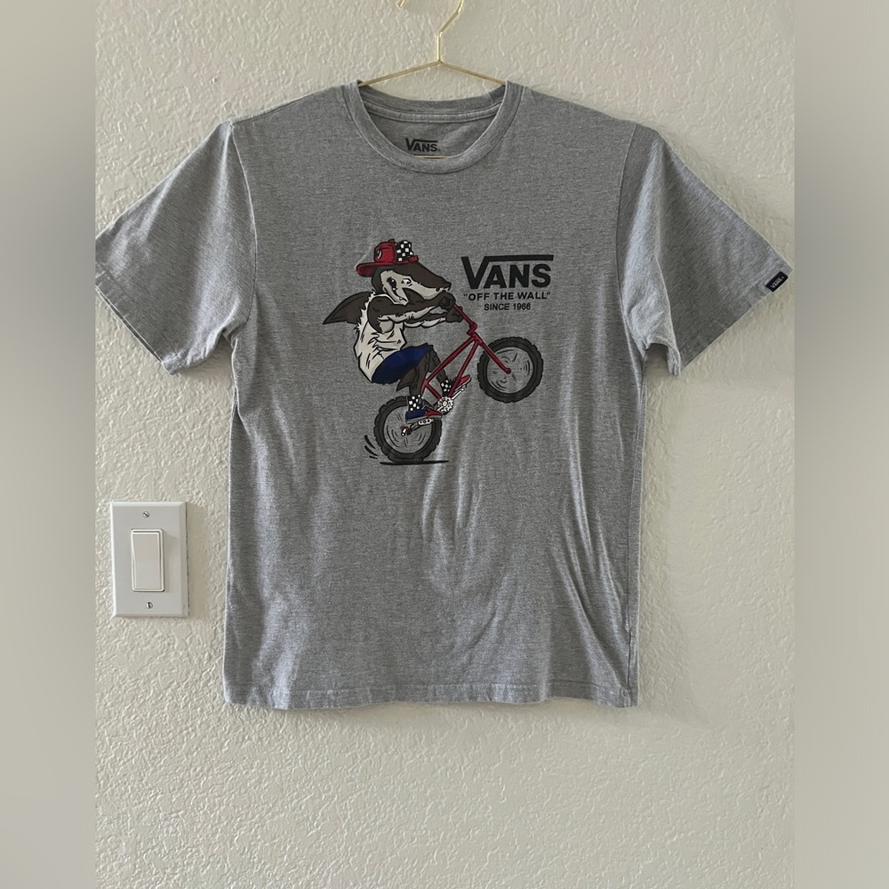 Boy’s Tshirt, Vans, Grey, Crew Neck, Short Sleeve, Size L